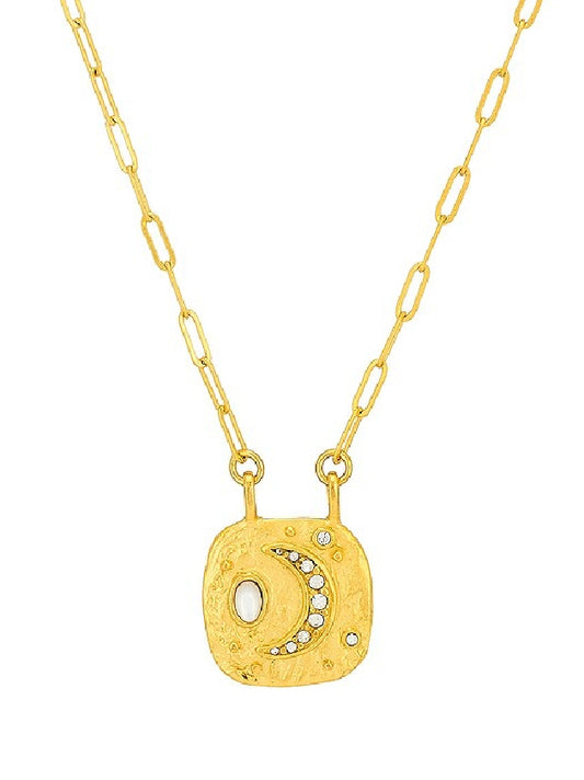 Hoopla Eclipse Moon Necklace
