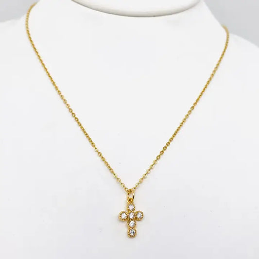 Cubic Dainty Cross Necklace