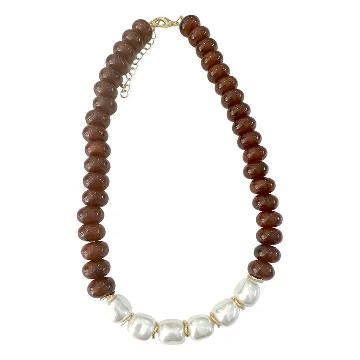 Brynlee Beaded Necklace with Pearl Accents