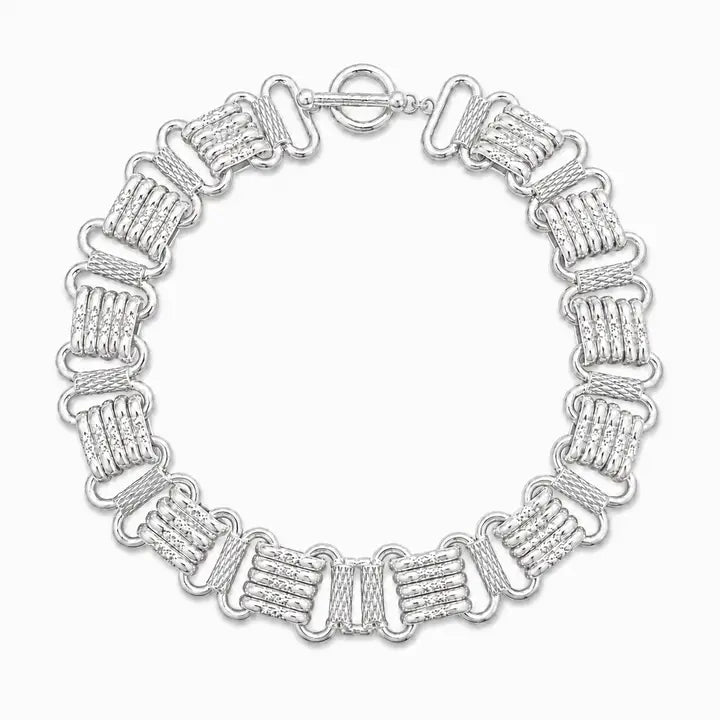 Vintage Looking Textured Collar Necklace