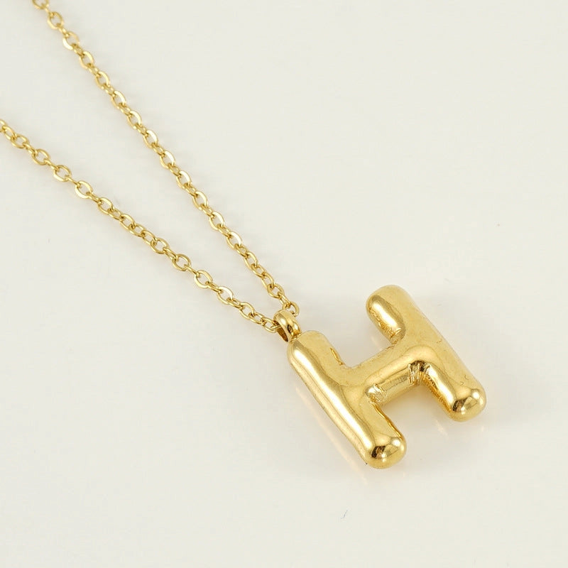 Bubble Initial Necklace