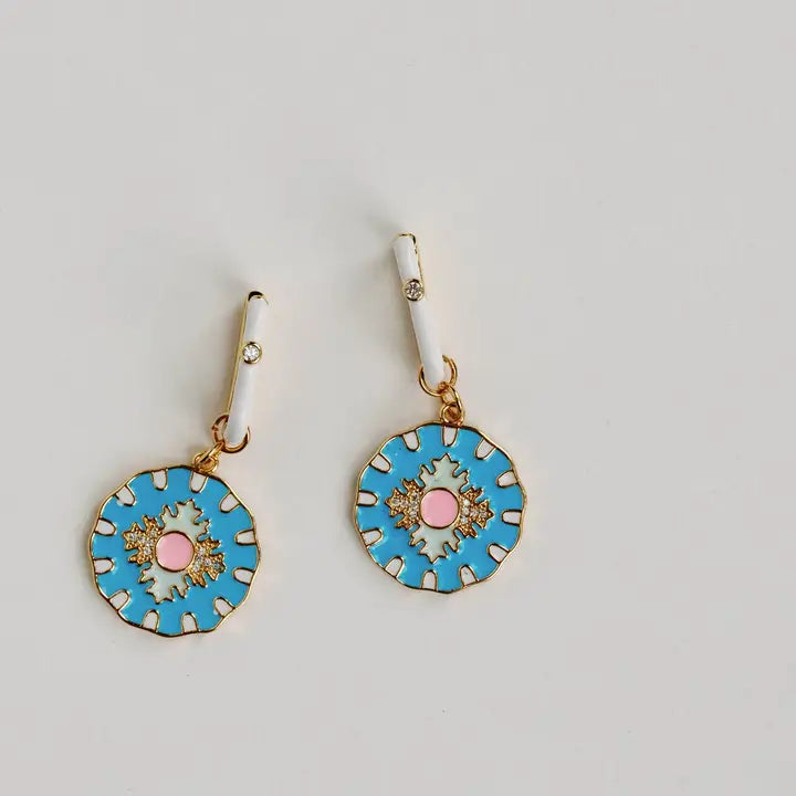 Capri Tile Charm Earrings