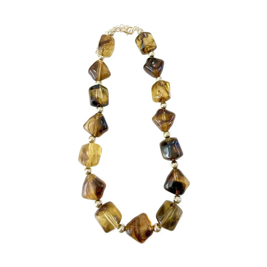 Evelyn Tortoise Beaded Necklace