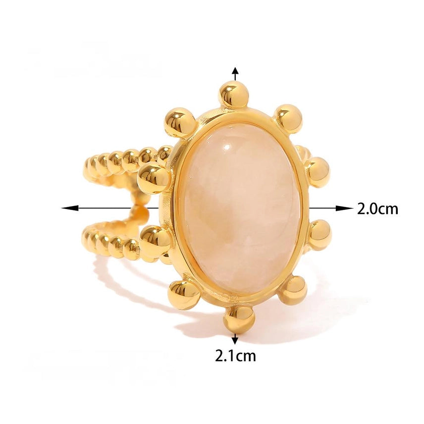Natural Stone Cocktail Ring