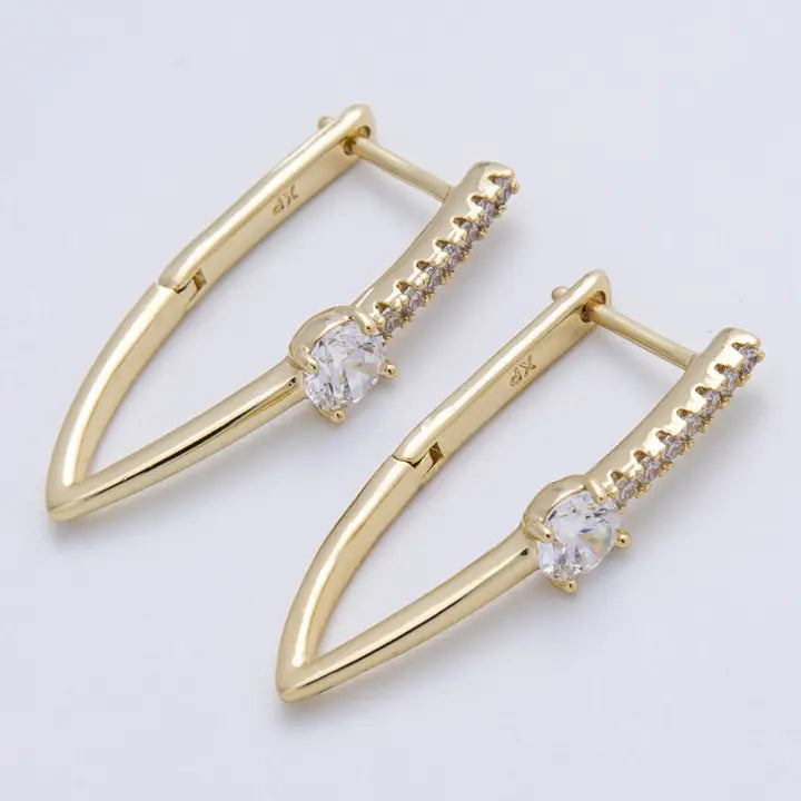 Navette Hoop Earrings