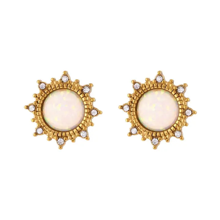 Soleil Opal Sun Studs