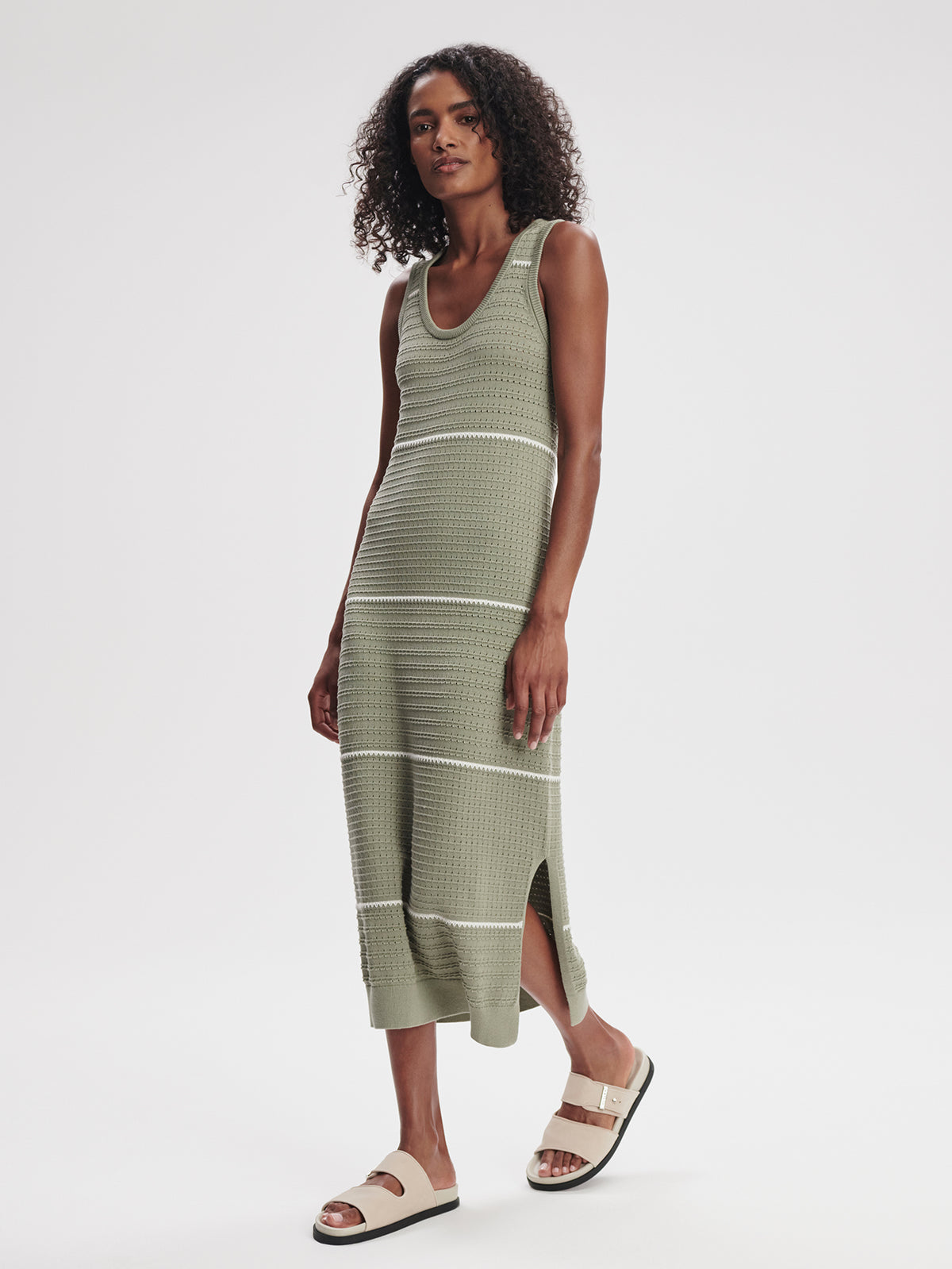 Scott Scoop Neck Midi Dress