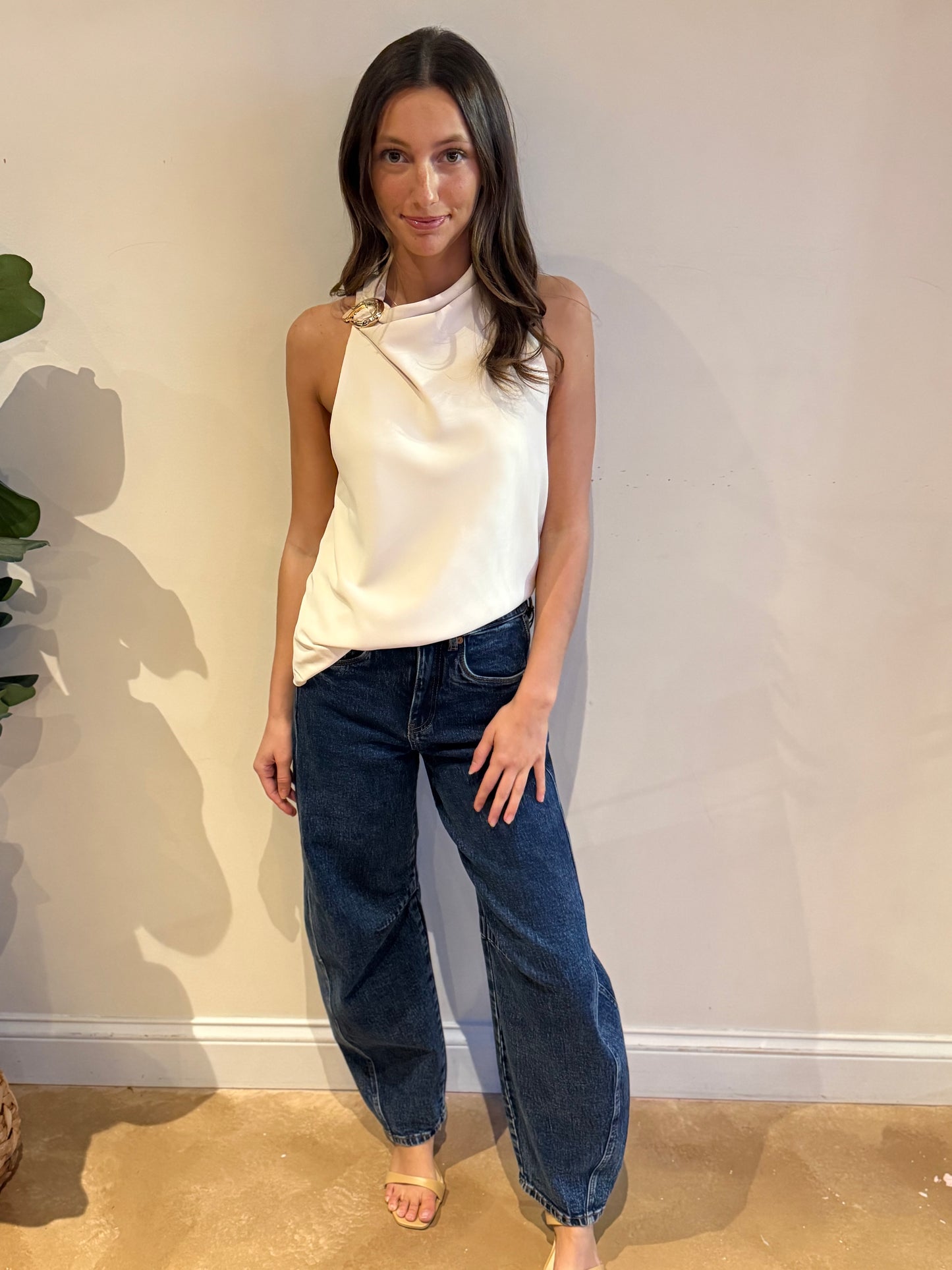 Pearl Sleeveless Blouse