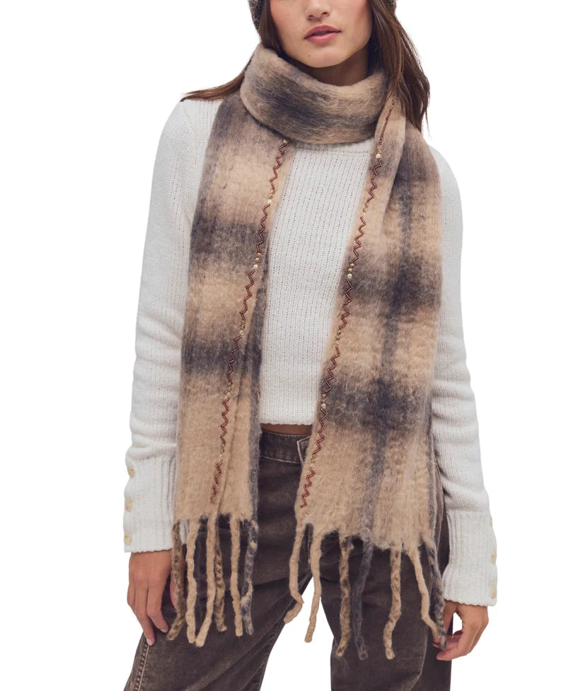 Highland Plaid Skinny Scarf