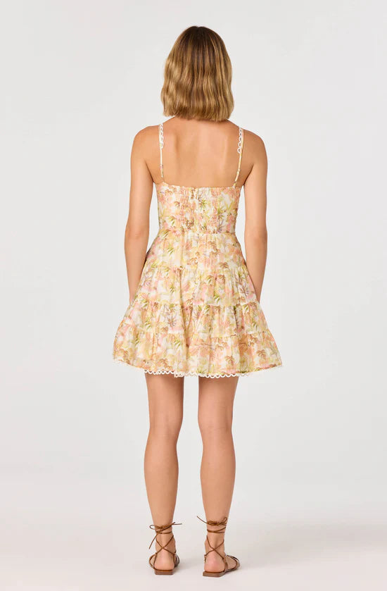 Tazia Scalloped Mini Dress