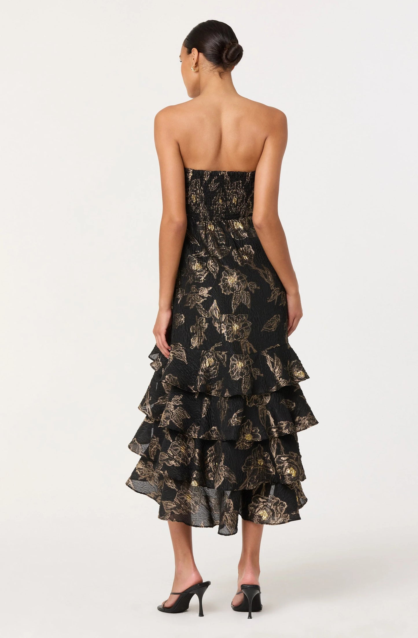 Marysia Metallic Midi Dress
