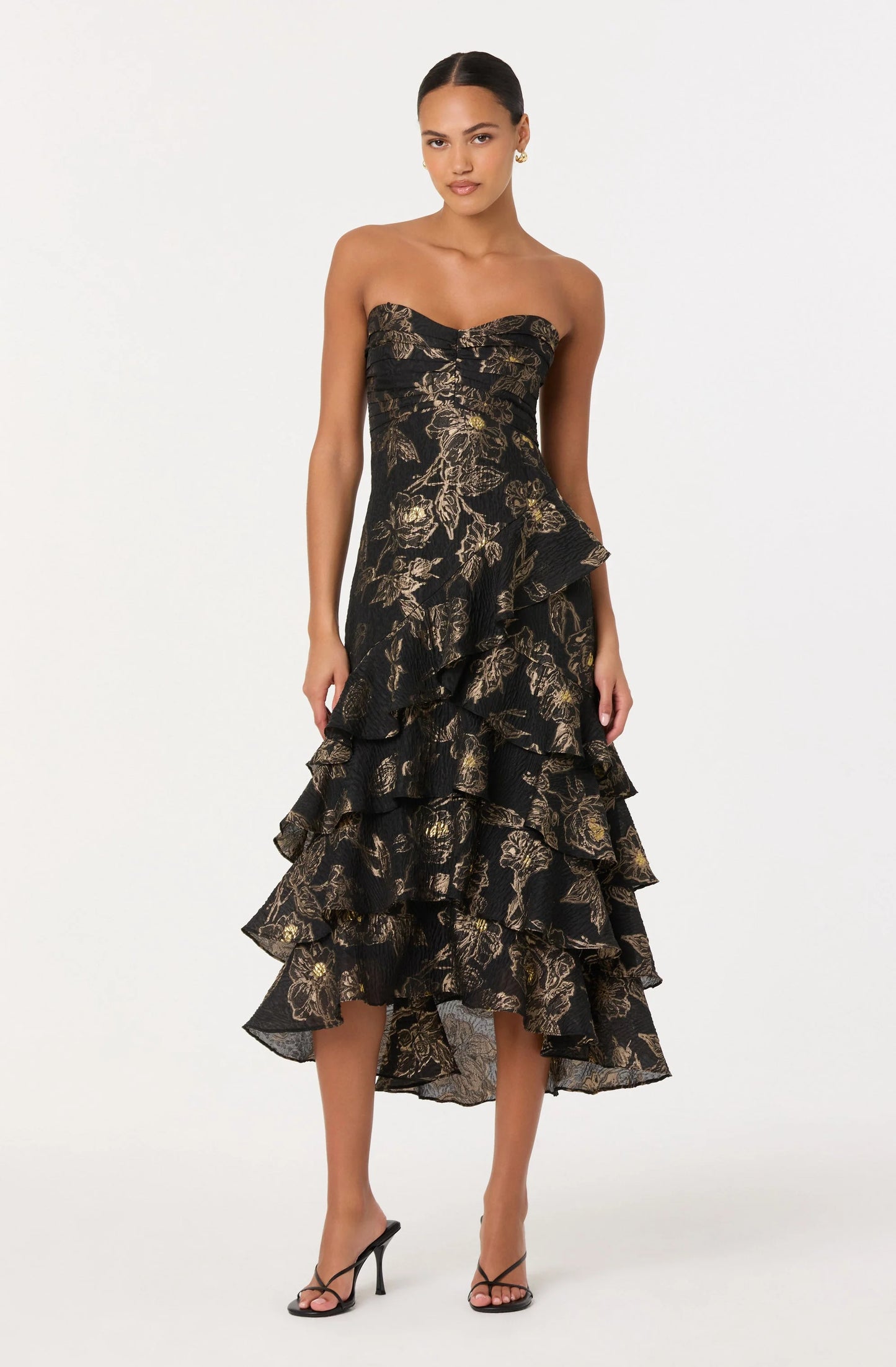 Marysia Metallic Midi Dress