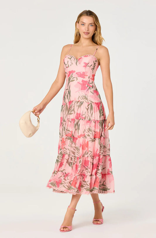 Lianna Scalloped Maxi Dress