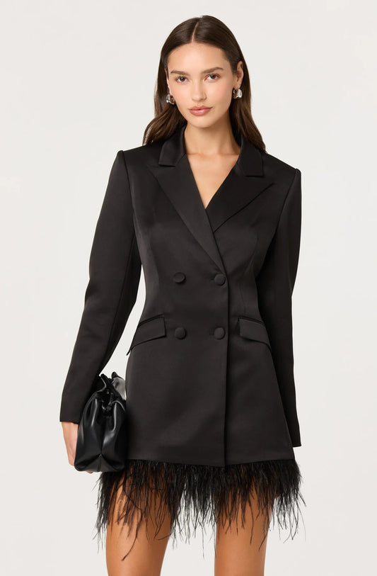 Breonna Feather Blazer Dress