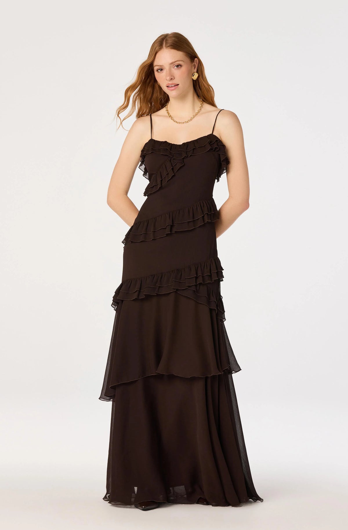 Journee Tiered Maxi Dress
