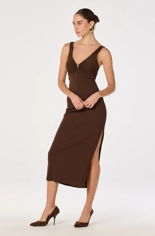 Shaylee Ribbed Knit Midi Dress
