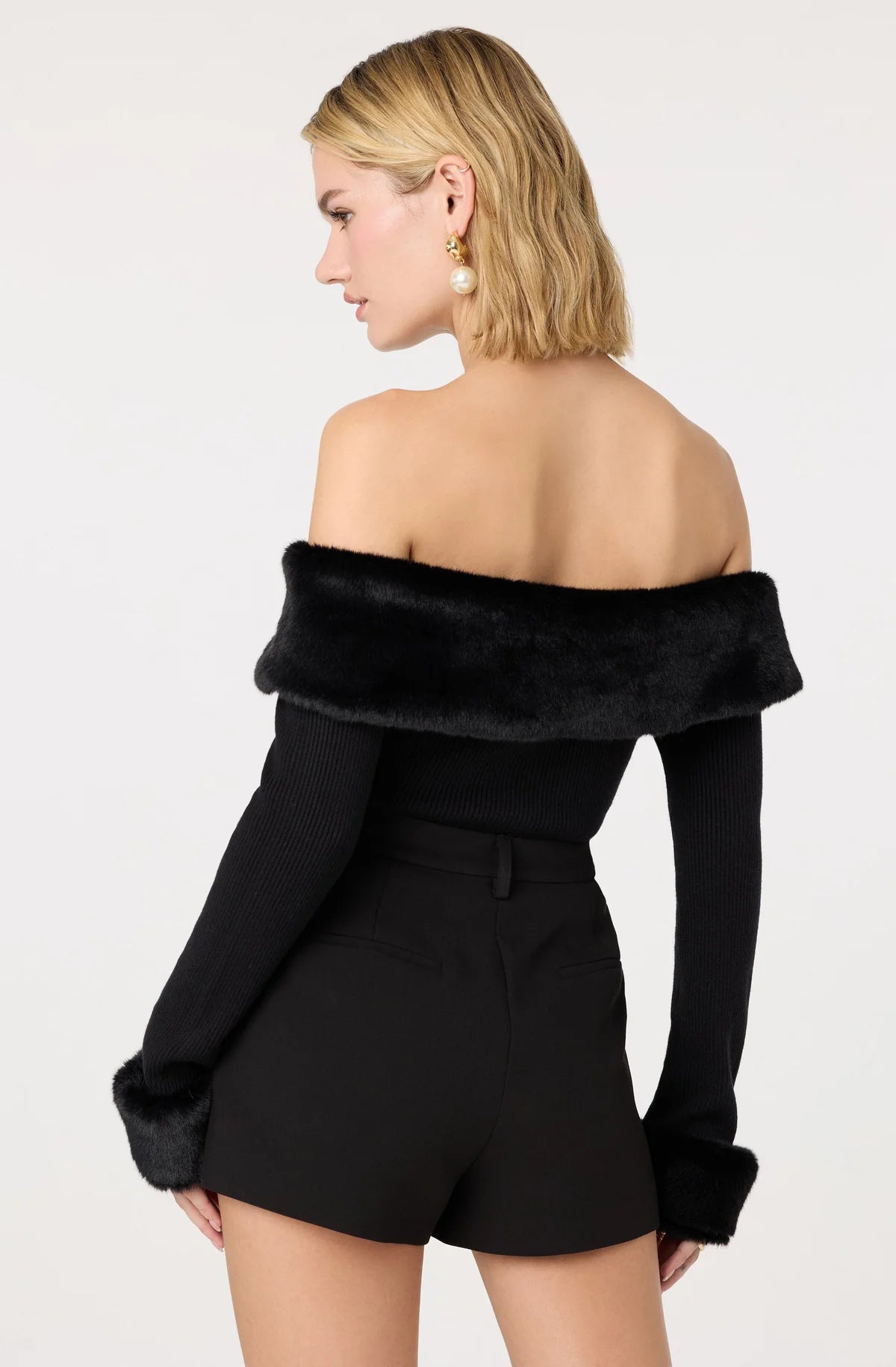 Tabathia Faux Fur Trim Sweater