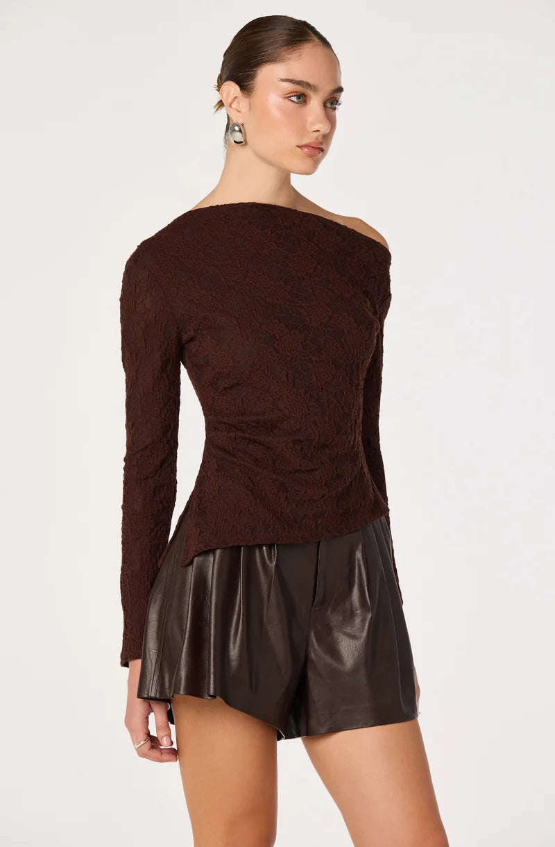 Miah Lace Off-Shoulder Top
