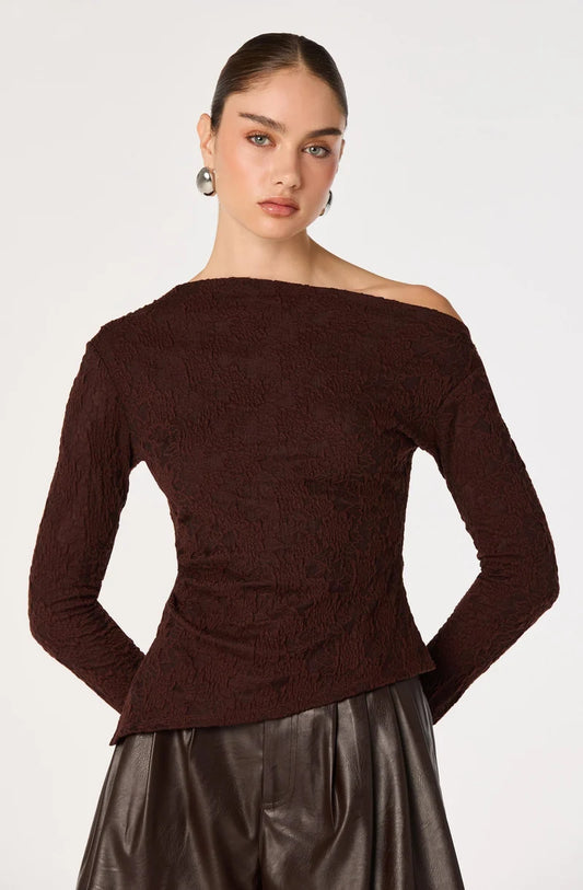 Miah Lace Off-Shoulder Top
