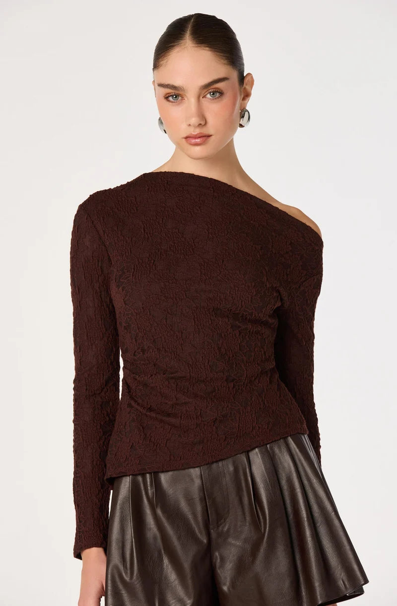 Miah Lace Off-Shoulder Top