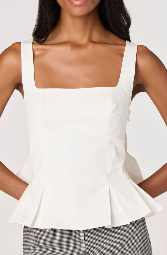 Viki Bow-Back Peplum Top