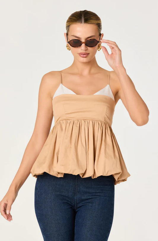 Alon Bubble Peplum Top