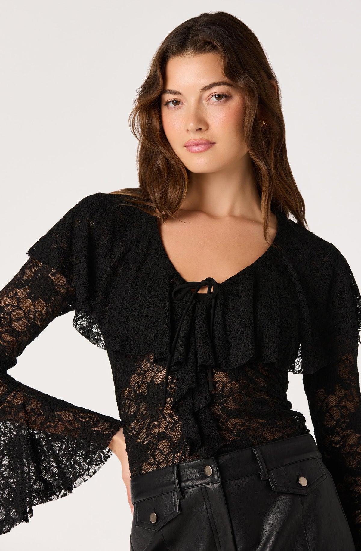 Lexie Lace Bell Sleeve Top