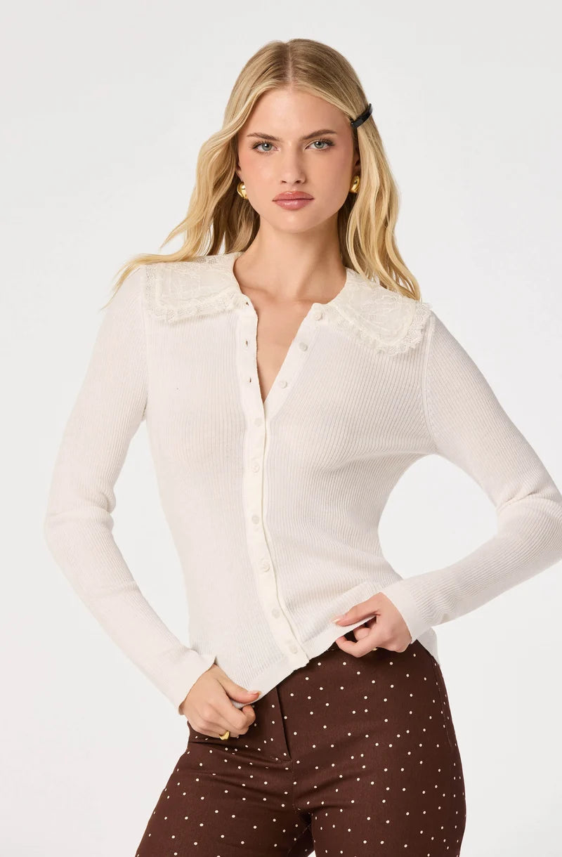 Sonya Lace Collar Cardigan