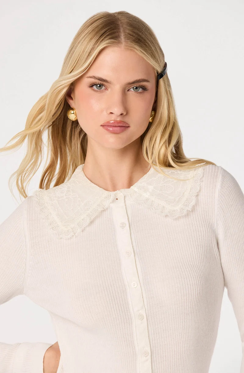 Sonya Lace Collar Cardigan