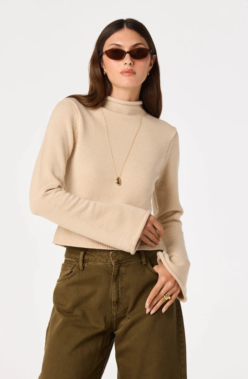 May Bell Sleeve Mock Sweater