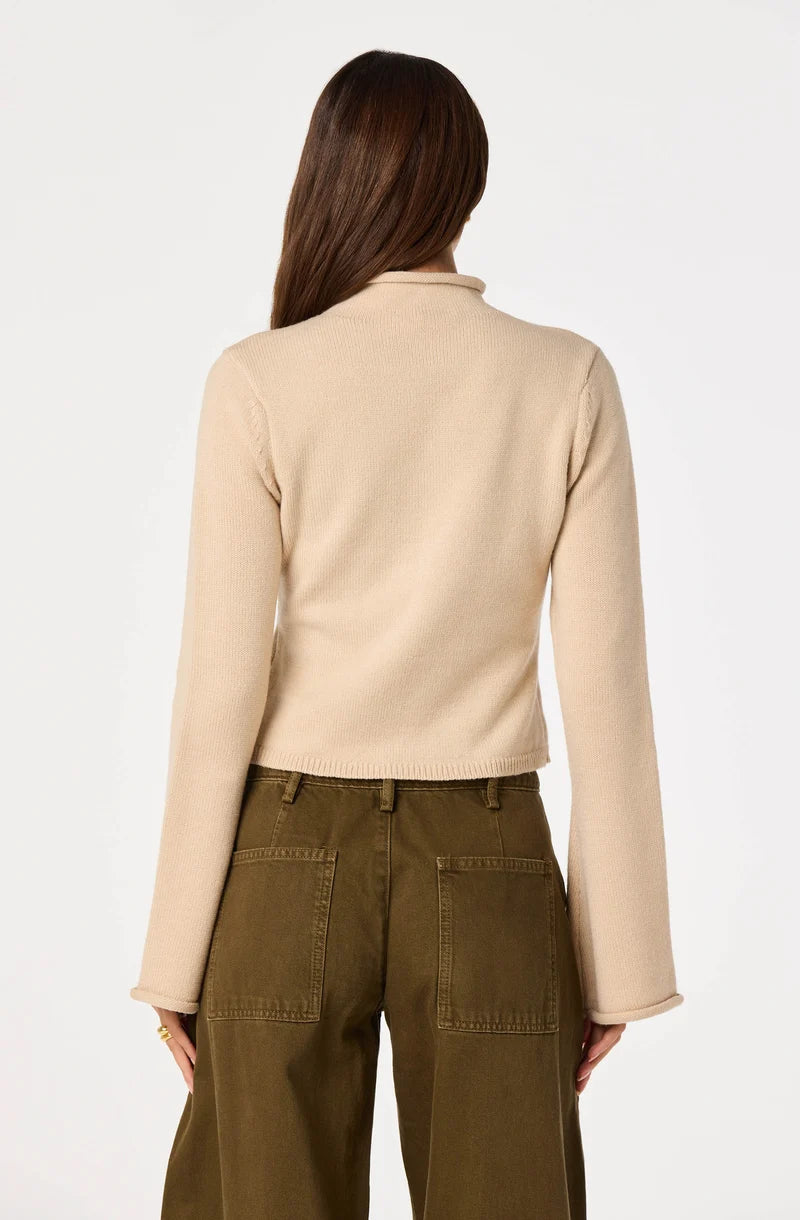 May Bell Sleeve Mock Sweater