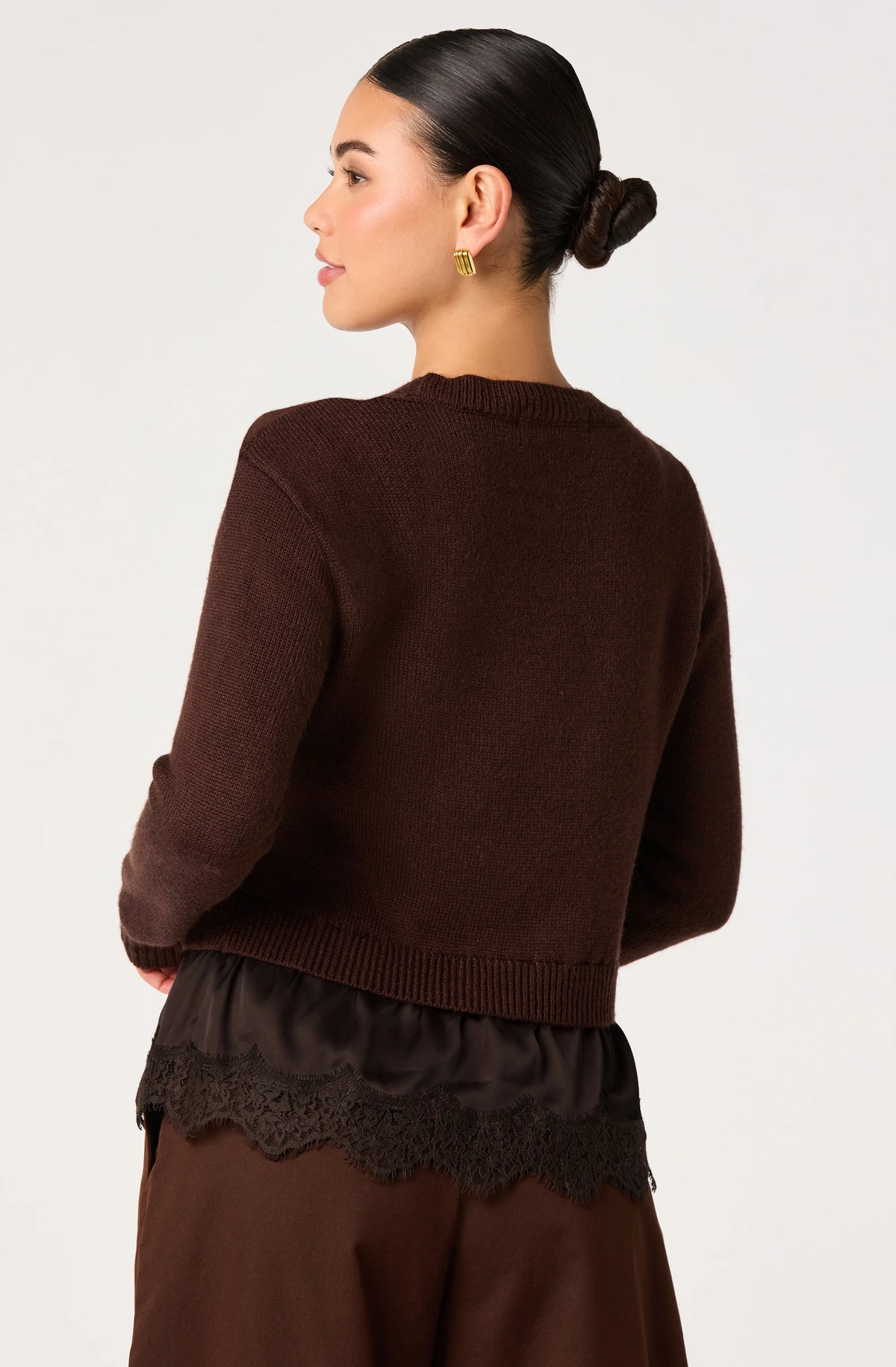 Juliette Mixed Media Lace Sweater