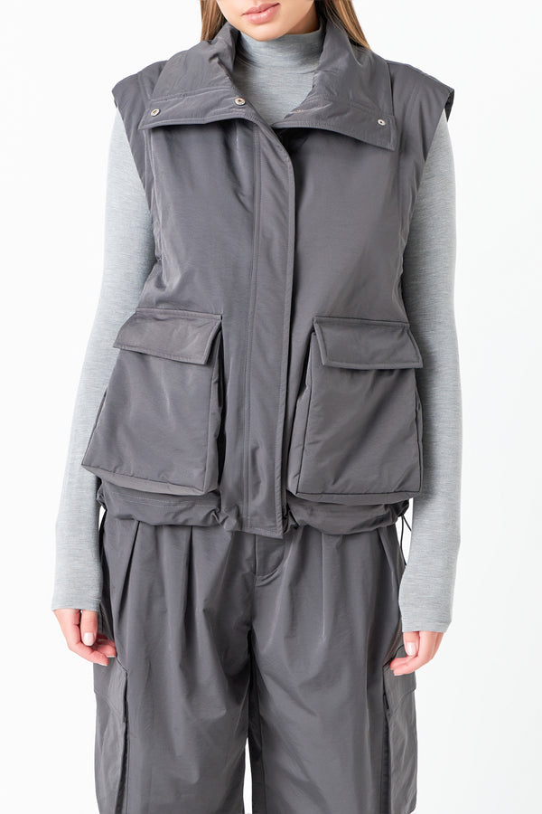 Grey Lab Snap Button Vest