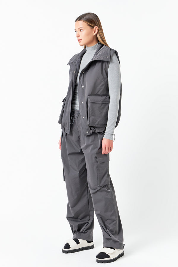 Grey Lab Snap Button Vest