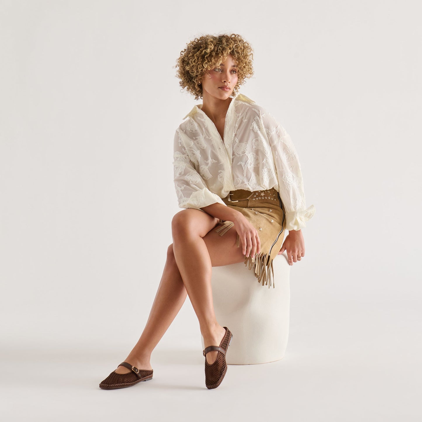 Milie Flats Woven Mesh