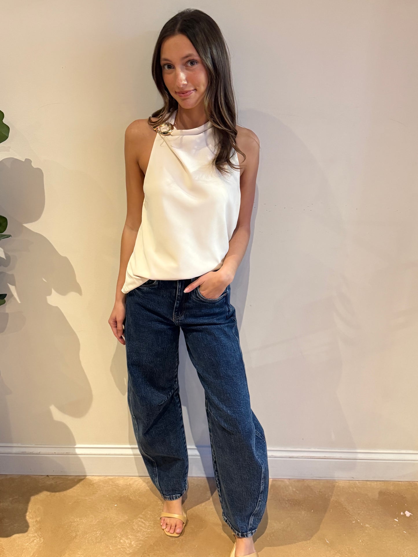 Pearl Sleeveless Blouse