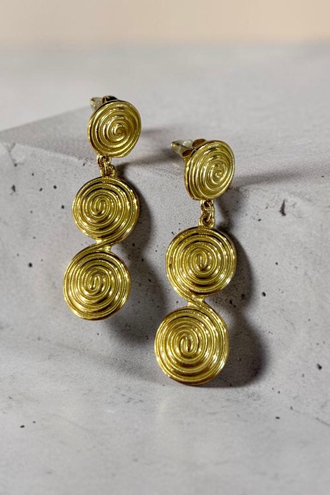 Swirl Circle Drop Earrings
