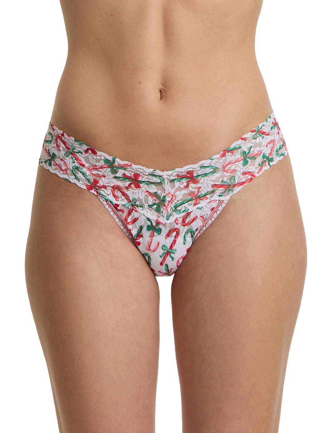 Low Rise Thong Holiday Candy Canes