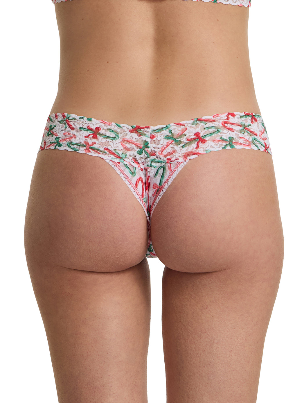 Low Rise Thong Holiday Candy Canes