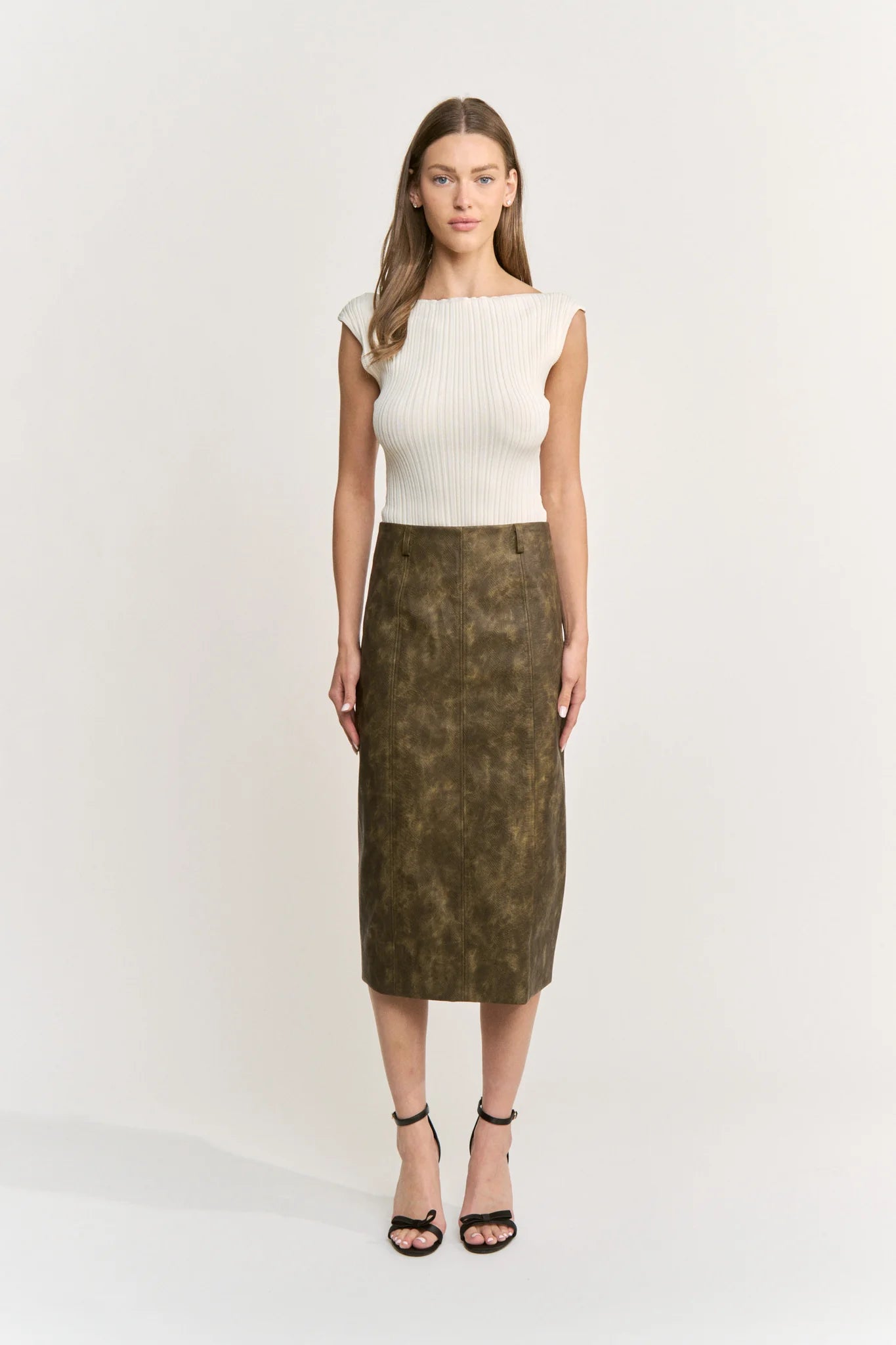 Margot Croc Midi Skirt