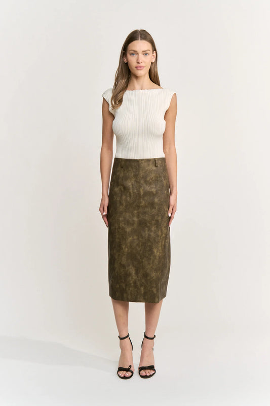 Margot Croc Midi Skirt