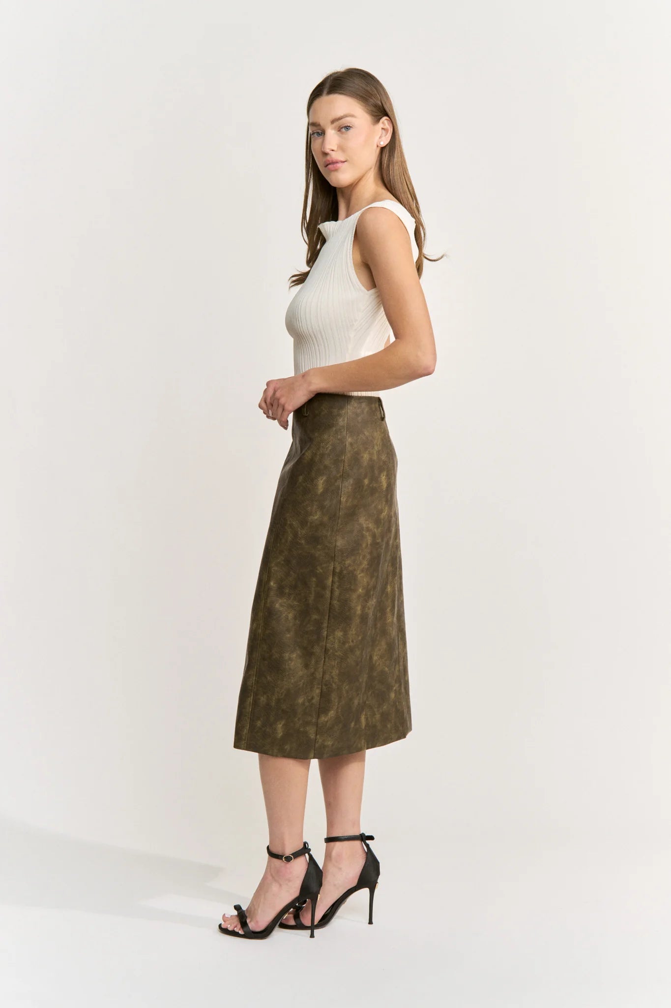 Margot Croc Midi Skirt