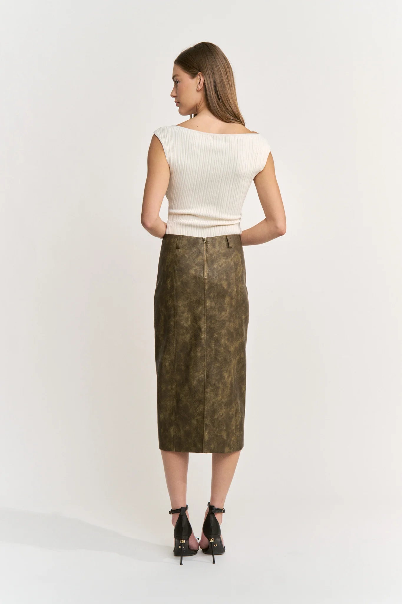 Margot Croc Midi Skirt
