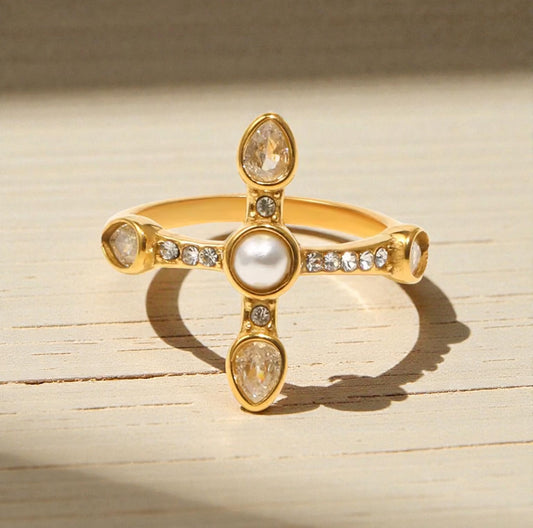 Sacred Spark Cross RIng