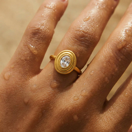 Clair Oval Bezel Ring