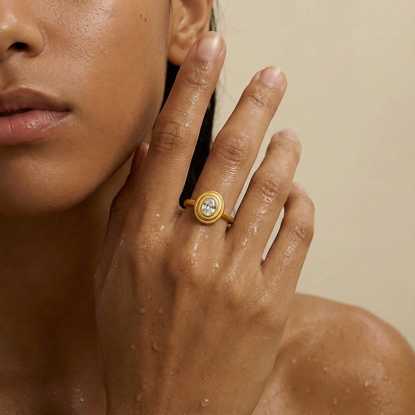 Clair Oval Bezel Ring