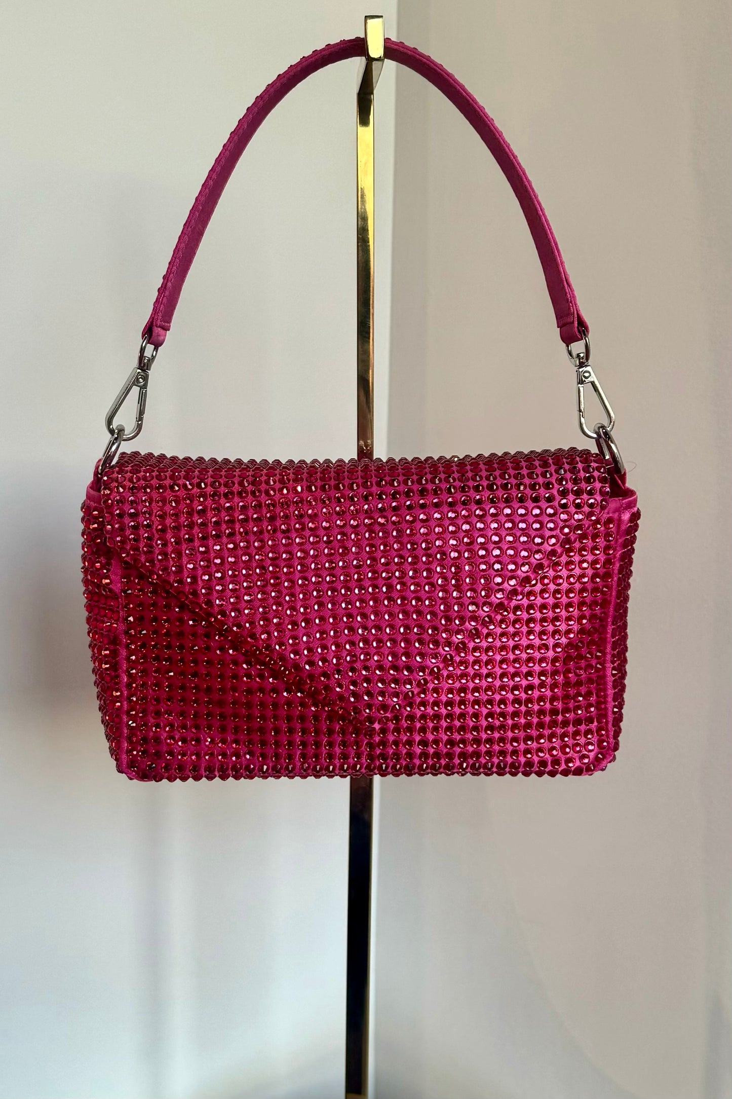 Inzi Top handle rhinestone bag