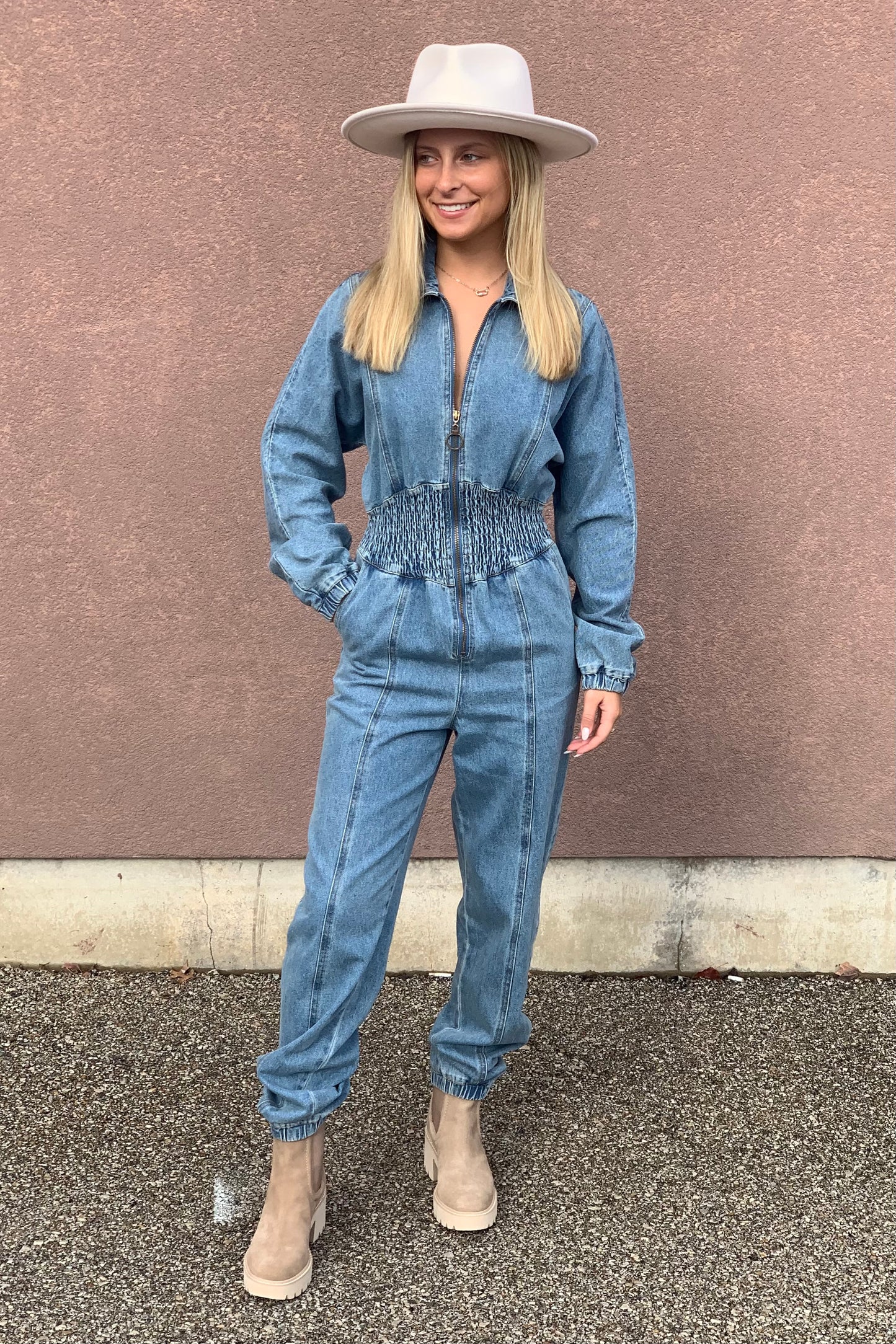 Coya Denim Jumpsuit