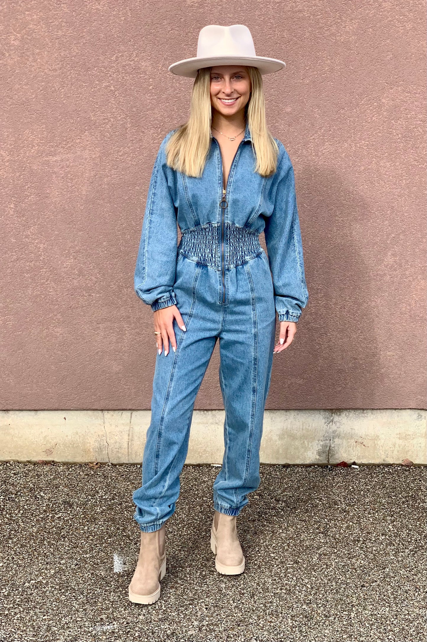 Coya Denim Jumpsuit