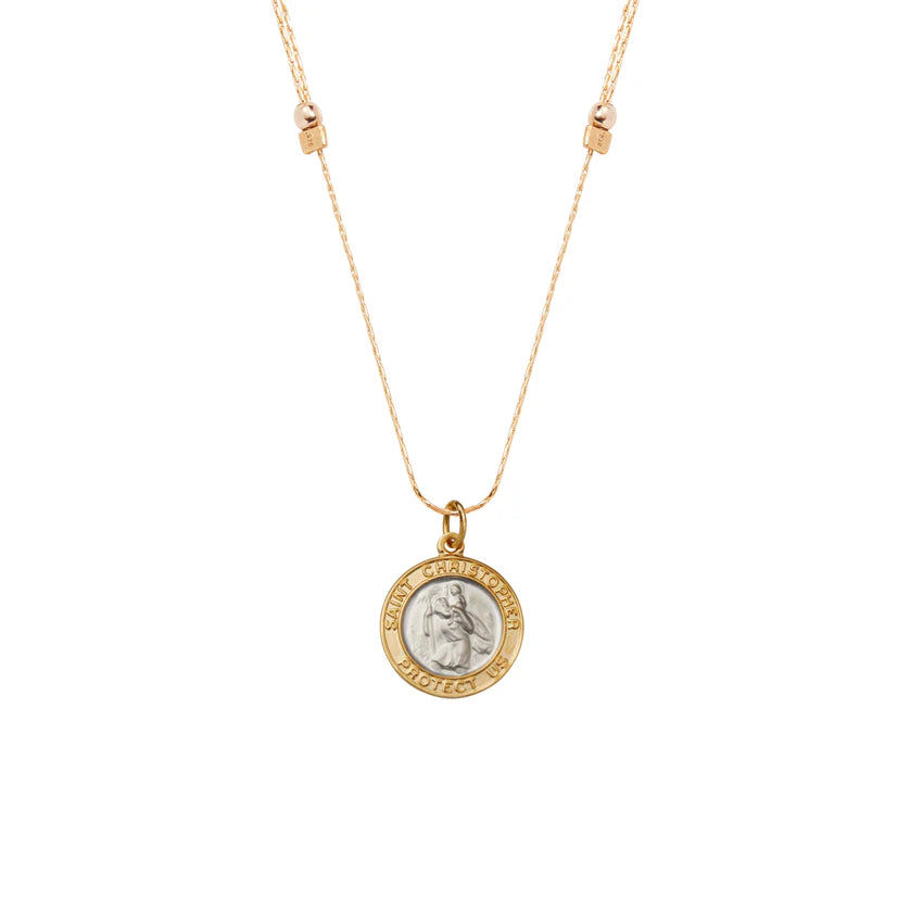 St. Christopher Protection Chain Slider Necklace